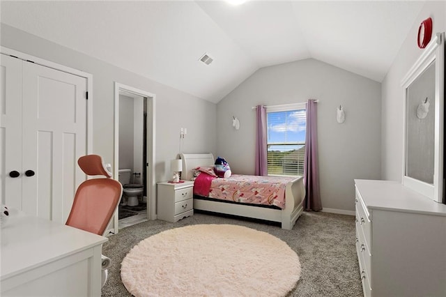 4820 NE 90th Ter, Kansas City, MO 64156 - bedroom with light colored carpet and lofted ceiling