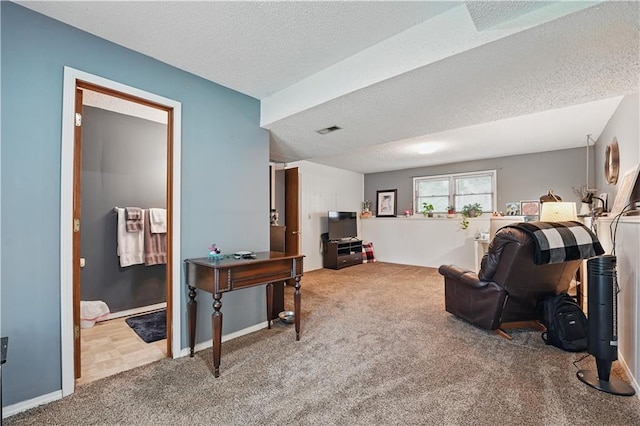 1453 Madison St, Lees Summit, MO 64081 - sitting room with carpet floors and a textured ceiling