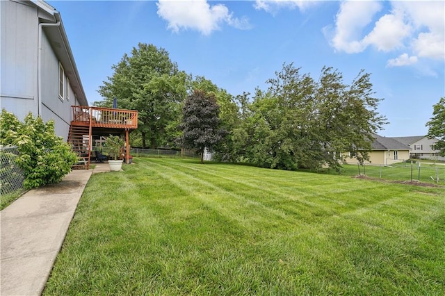 1453 Madison St, Lees Summit, MO 64081 - view of yard featuring stairs and a deck