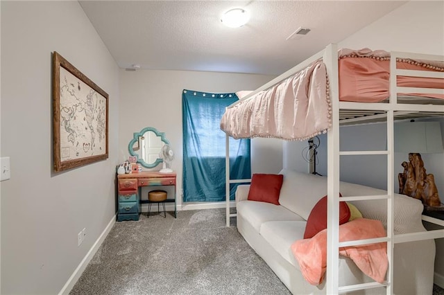 807 N Whispering Hills Dr, Lone Jack, MO 64070 - carpeted bedroom featuring a textured ceiling and baseboards