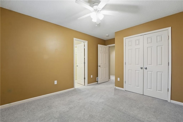 4904 W 162nd St, Overland Park, KS 66085 - unfurnished bedroom featuring light carpet, a closet, baseboards, and ceiling fan