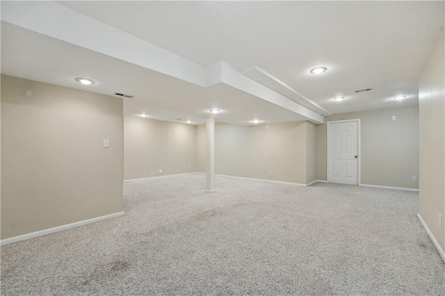 4904 W 162nd St, Overland Park, KS 66085 - finished basement with carpet flooring and baseboards