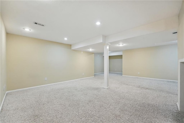 4904 W 162nd St, Overland Park, KS 66085 - finished below grade area with baseboards, carpet, and recessed lighting