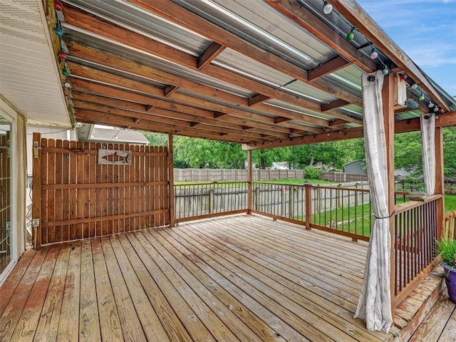 610 Morgan St, Lansing, KS 66043 - wooden terrace featuring a fenced backyard