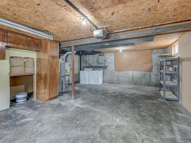 610 Morgan St, Lansing, KS 66043 - basement with washer and clothes dryer and electric panel