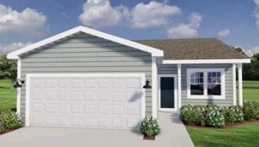 27027 E Oak View Dr, Lees Summit, MO 64086 - single story home with concrete driveway and an attached garage