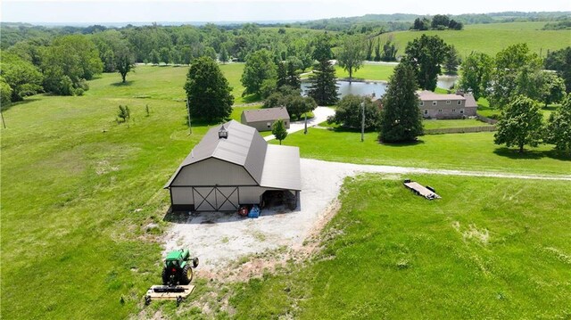 450 Ruth Ewing Rd, Liberty, MO 64068 - overview of rural landscape with a nearby body of water