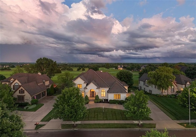 14005 Dearborn St, Overland Park, KS 66223 - aerial view at dusk