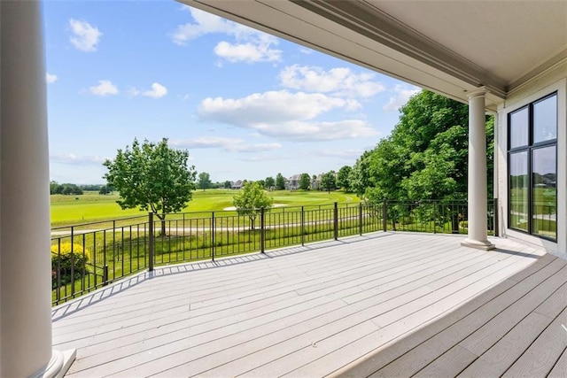 14005 Dearborn St, Overland Park, KS 66223 - wooden deck featuring view of golf course