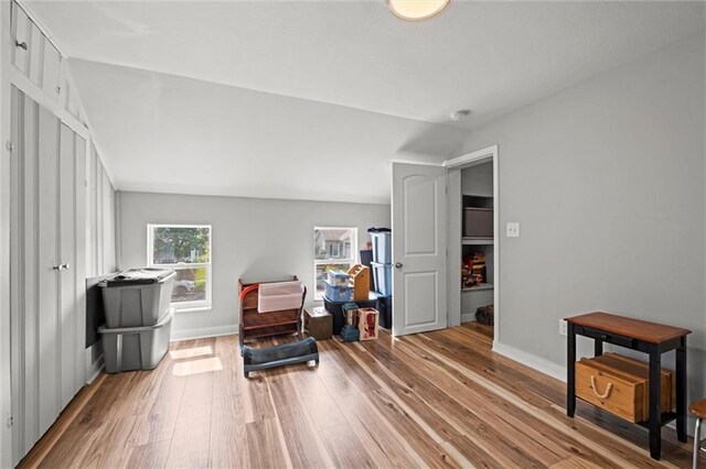 915 4th Ave, Leavenworth, KS 66048 - sitting room featuring wood finished floors and lofted ceiling