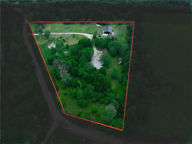 25908 E 317th Ter, Harrisonville, MO 64701 - overview of rural landscape featuring property parcel outlined