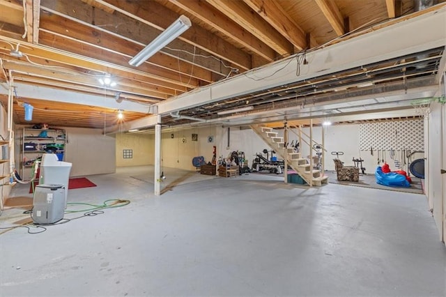 26725 S Bennett Rd, Freeman, MO 64746 - unfinished basement with stairs