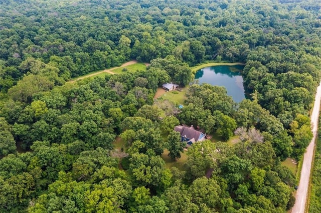 26725 S Bennett Rd, Freeman, MO 64746 - aerial view of property's location featuring a heavily wooded area and a large body of water
