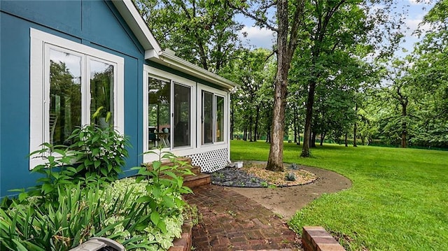 26725 S Bennett Rd, Freeman, MO 64746 - view of green lawn featuring view of wooded area