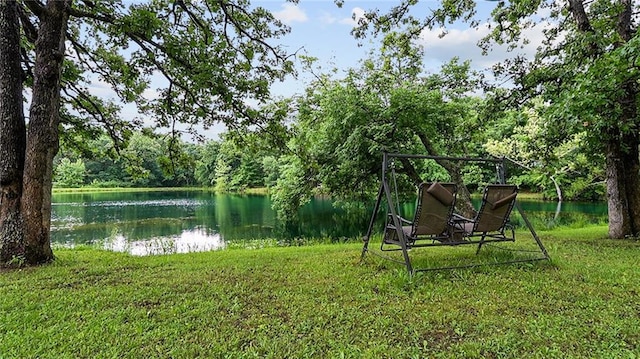 26725 S Bennett Rd, Freeman, MO 64746 - view of green lawn with a water view and a view of trees
