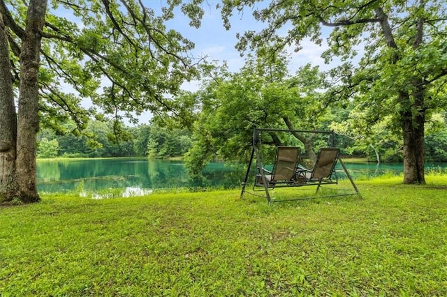 26725 S Bennett Rd, Freeman, MO 64746 - view of grassy yard featuring a water view and a view of trees