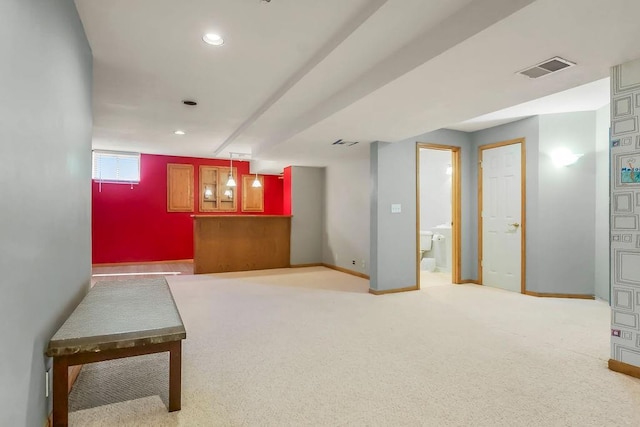 600 N Oak St, Gardner, KS 66030 - below grade area with carpet and recessed lighting
