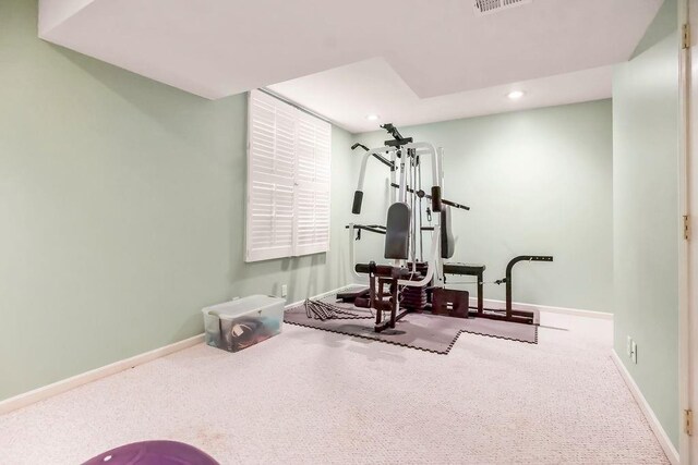 600 N Oak St, Gardner, KS 66030 - exercise area with carpet floors and recessed lighting