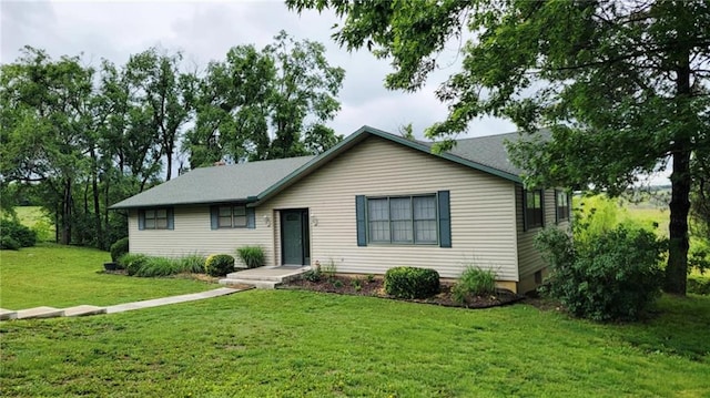 1045 Yale Rd, Mapleton, KS 66754 - single story home with a front yard