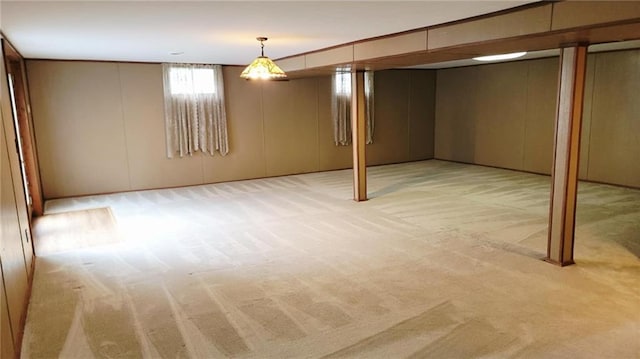 1045 Yale Rd, Mapleton, KS 66754 - basement featuring light colored carpet and a decorative wall