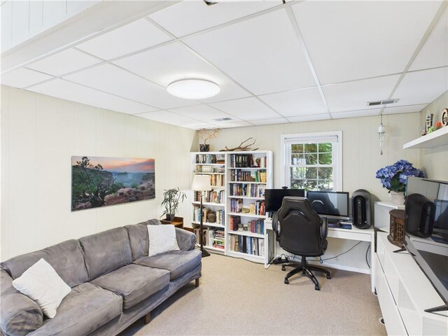 8101 E 133rd Ter, Grandview, MO 64030 - office featuring a paneled ceiling and carpet floors