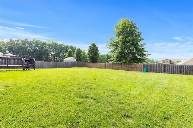 16910 Juniper Dr, Basehor, KS 66007 - fenced backyard with a deck