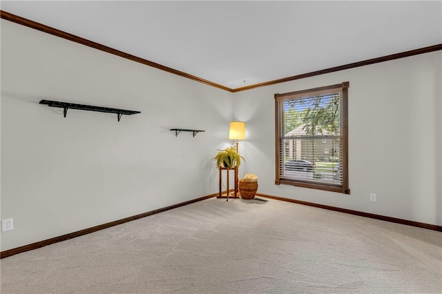 10124 Halsey St, Lenexa, KS 66215 - carpeted empty room with crown molding and baseboards