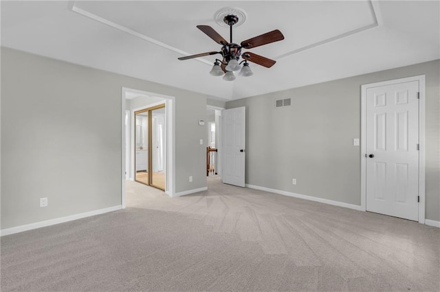 10124 Halsey St, Lenexa, KS 66215 - unfurnished room featuring a ceiling fan, light carpet, and baseboards