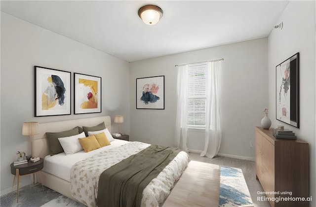 5610 NE 80th Ter Unit 1D, Kansas City, MO 64119 - bedroom featuring light carpet and baseboards
