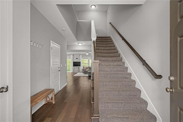 16059 Fontana St Unit 204, Overland Park, KS 66085 - stairs with wood finished floors and baseboards