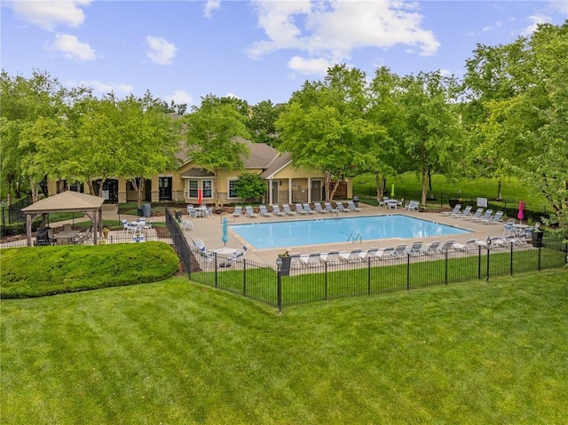 16059 Fontana St Unit 204, Overland Park, KS 66085 - community pool with a gazebo and a patio area