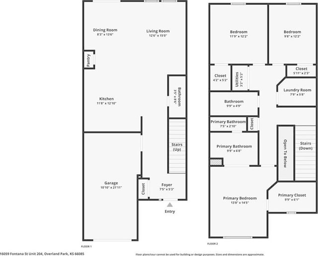 16059 Fontana St Unit 204, Overland Park, KS 66085 - room layout