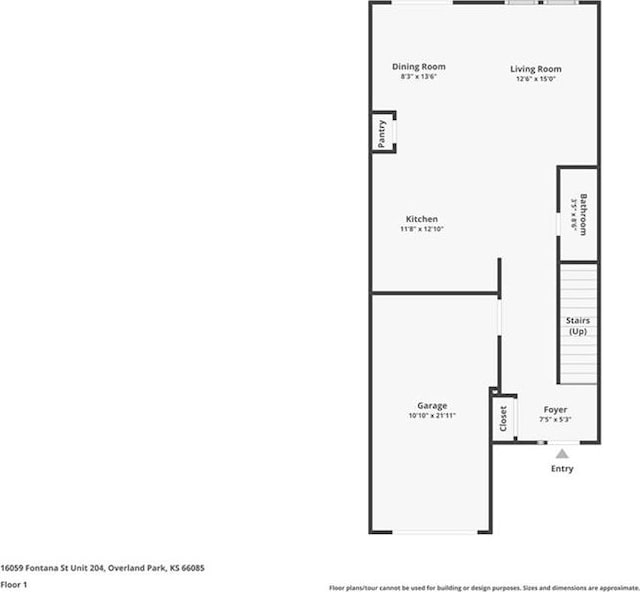 16059 Fontana St Unit 204, Overland Park, KS 66085 - floor plan / room layout