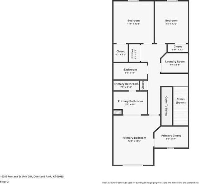 16059 Fontana St Unit 204, Overland Park, KS 66085 - room layout