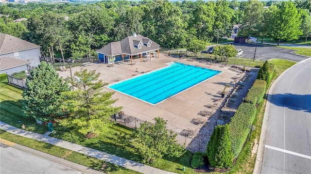 14095 NW 60th Ct, Parkville, MO 64152 - community pool featuring a patio area