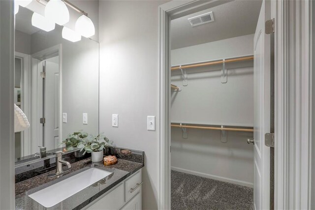 14095 NW 60th Ct, Parkville, MO 64152 - bathroom with vanity and a walk in closet