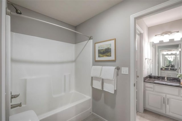 14095 NW 60th Ct, Parkville, MO 64152 - full bath with tub / shower combination, vanity, and tile patterned flooring