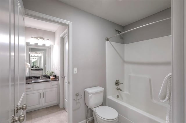 14095 NW 60th Ct, Parkville, MO 64152 - bathroom featuring bathing tub / shower combination, vanity, and tile patterned flooring