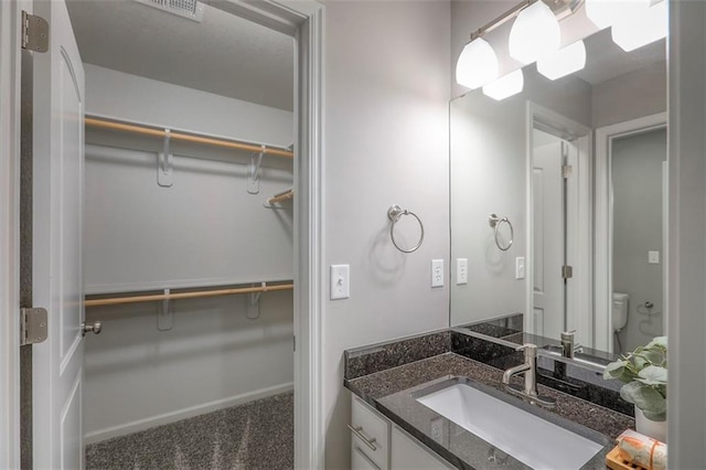 14095 NW 60th Ct, Parkville, MO 64152 - bathroom featuring vanity and a spacious closet