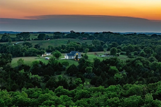 2640 Union Rd, Lawrence, KS 66044 - aerial view at dusk of a view of rural / pastoral area