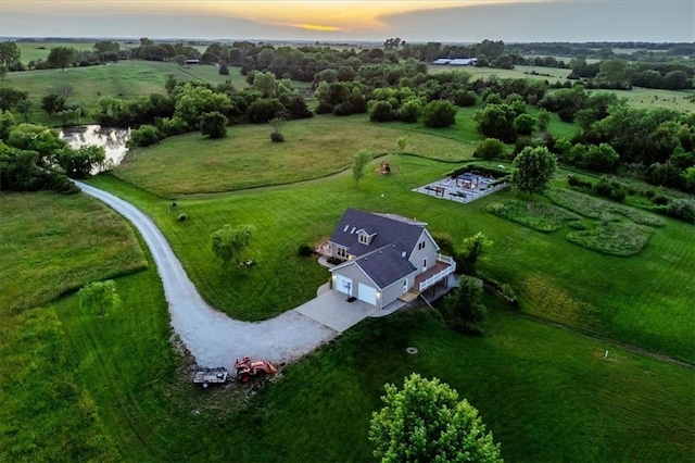 2640 Union Rd, Lawrence, KS 66044 - aerial view at dusk of a view of countryside