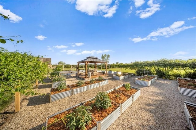 2640 Union Rd, Lawrence, KS 66044 - surrounding community with a gazebo and a vegetable garden