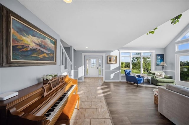 2640 Union Rd, Lawrence, KS 66044 - foyer featuring lofted ceiling and recessed lighting