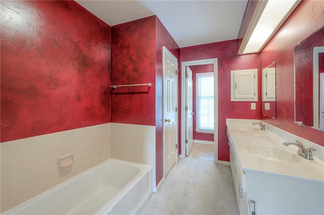 324 N Persimmon Dr, Olathe, KS 66061 - bathroom featuring a garden tub and double vanity
