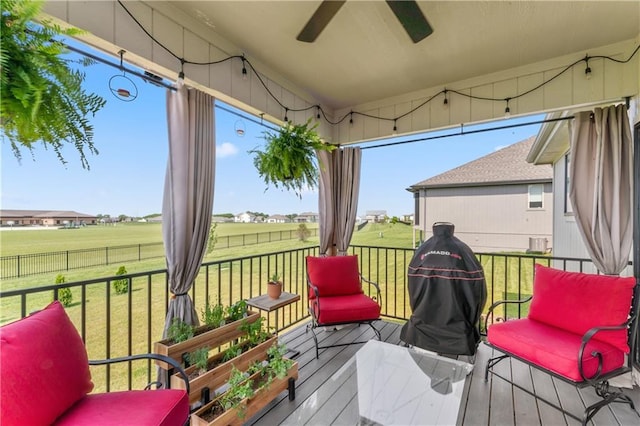 21115 W 186th Ter, Spring Hill, KS 66083 - sunroom featuring ceiling fan