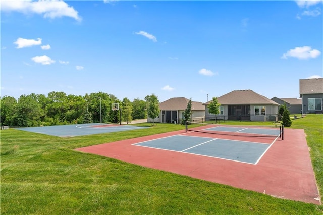 21115 W 186th Ter, Spring Hill, KS 66083 - view of sport court featuring a tennis court and community basketball court