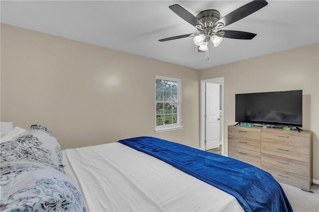 2604 S 16th Ter, Leavenworth, KS 66048 - bedroom featuring light colored carpet and ceiling fan