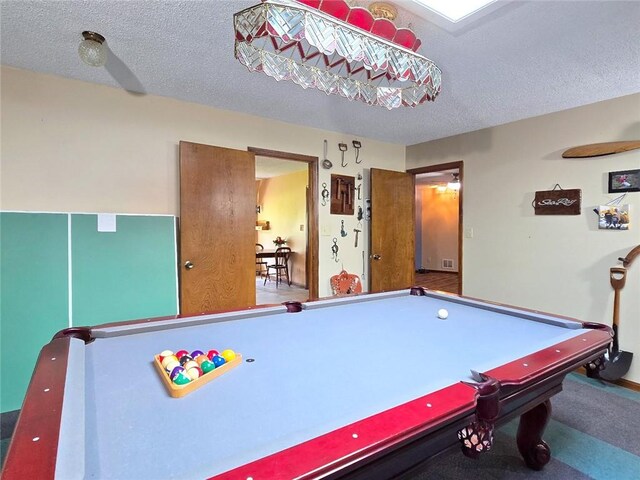 2101 Hillview Rd, Liberty, MO 64068 - recreation room with a textured ceiling and pool table
