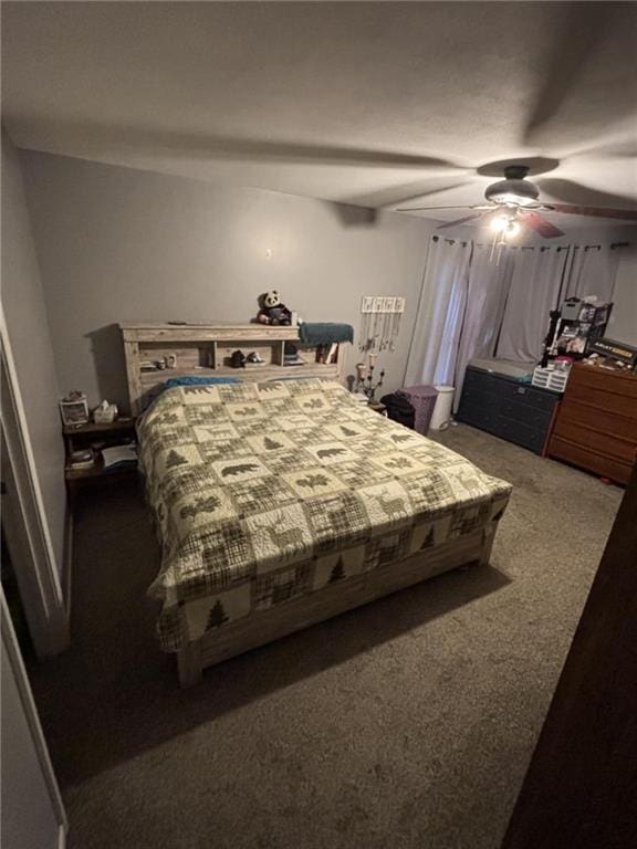 32592 SE 500th Rd, Kincaid, KS 66039 - bedroom featuring carpet floors and ceiling fan
