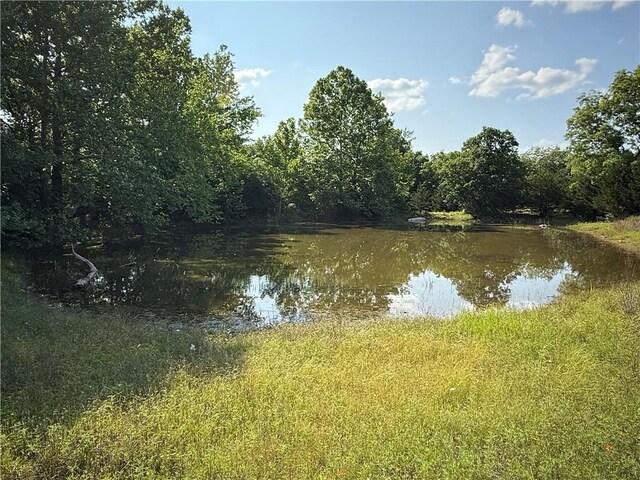 4004 Texaco Rd, Cushing, OK 74023 - water view featuring a heavily wooded area